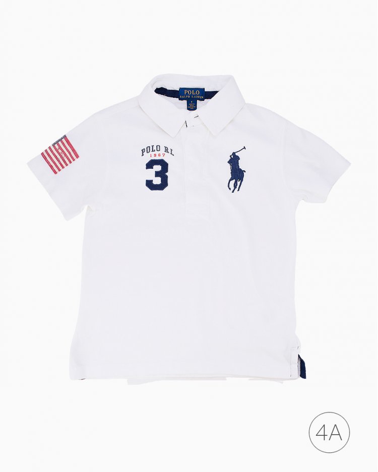 Camiseta Polo Ralph Lauren original 1967 branca masculina